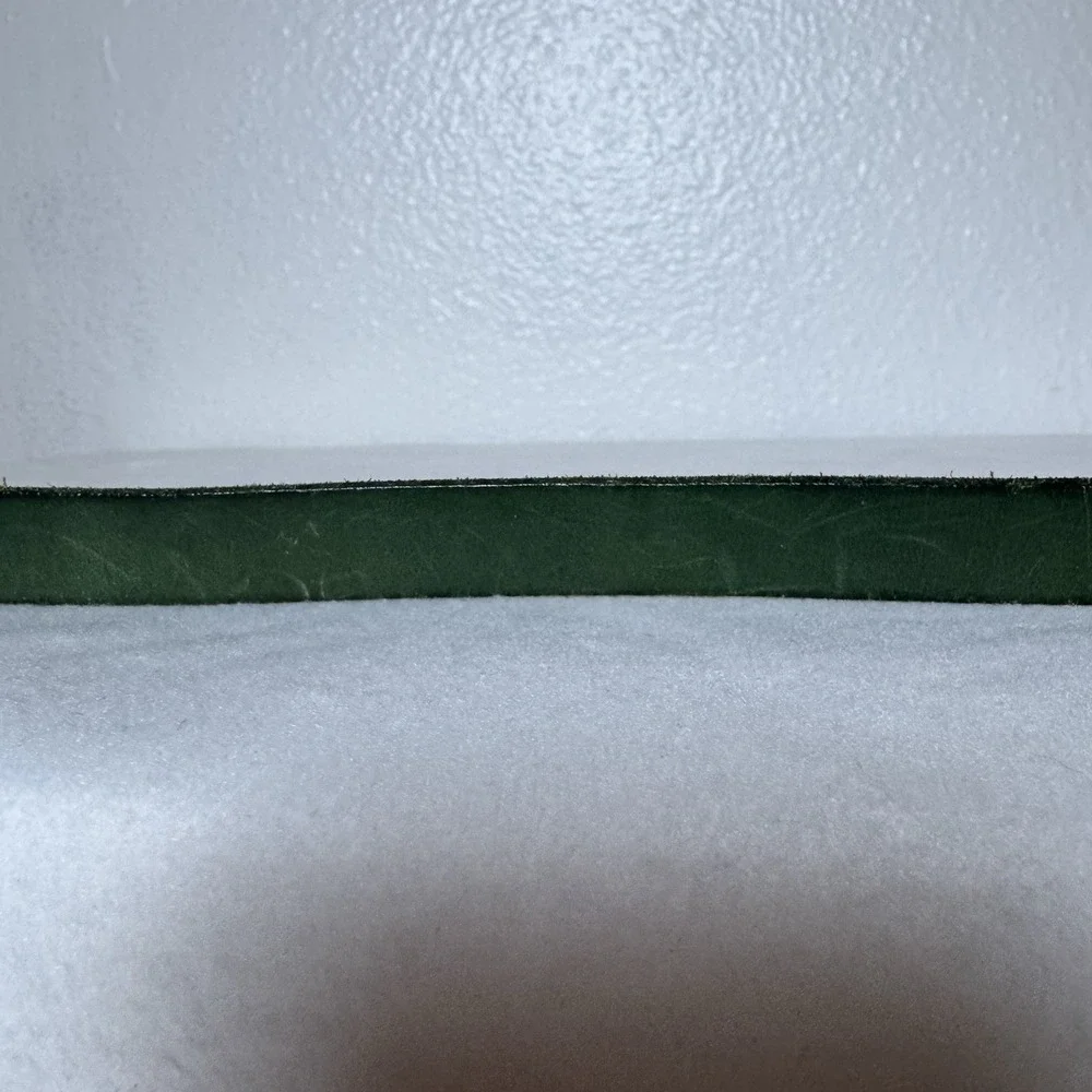 Y2K Gap Green Leather Belt Womens Small Gold Tone Buckle Utility Grunge Punk